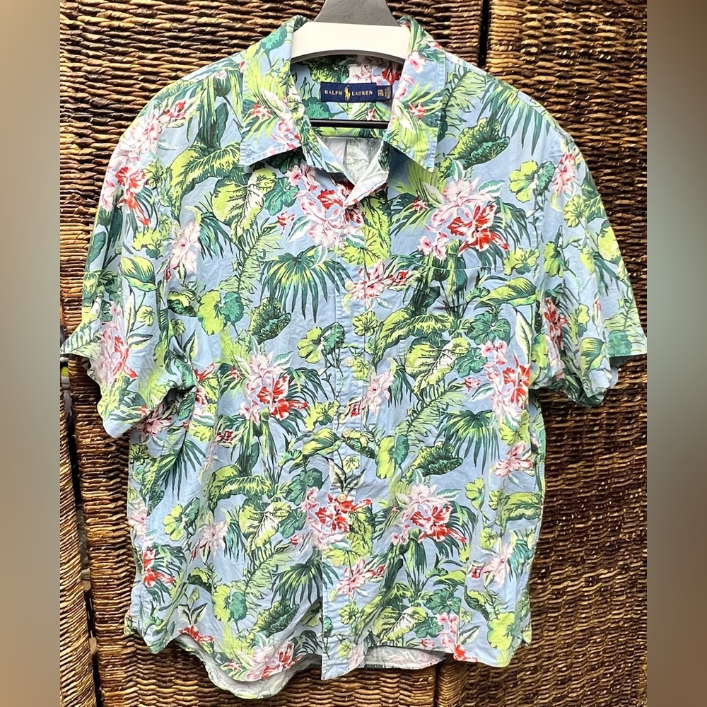 Ralph Lauren Tropical Floral Men's Shirt, Size: XXL